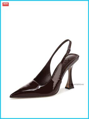 Slingback Heels with Sculpted Heel and Pointed Toe